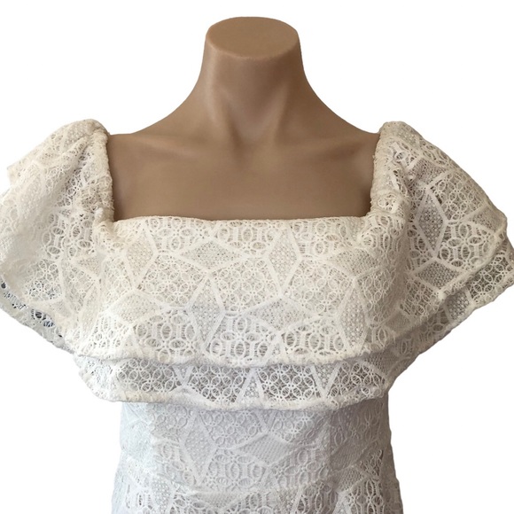 🌿 WAYNE COOPER 🌿 Brand New asymmetrical white lace dress size 8 RRP $229 - Picture 8 of 16